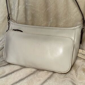 Vintage Villager Liz Claiborne Elegant Cream/White Shoulder Bag NWOT Cottagecore
